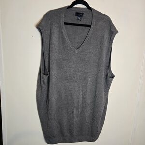 Harbor Bay Sweater Vest Mens 4xlt Grey V Neck Golf Cotton Sleeveless